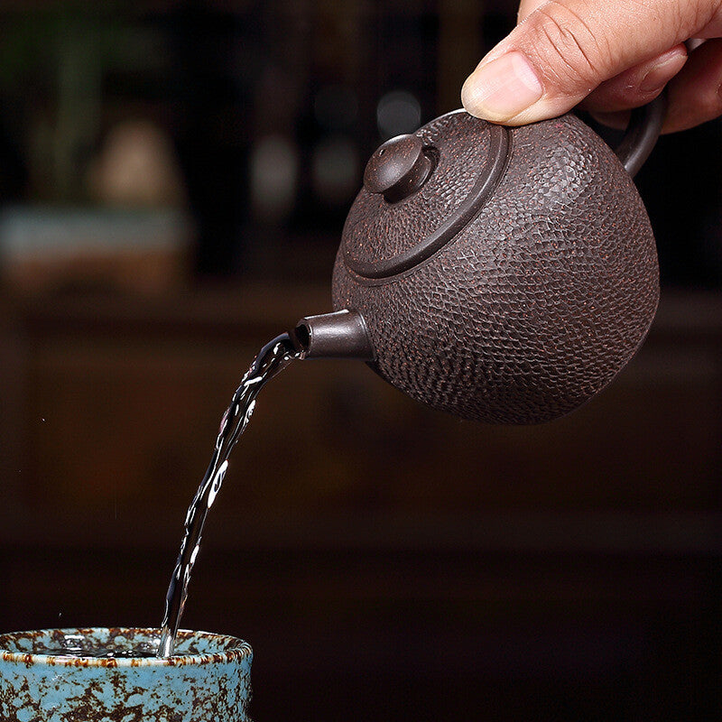 170ml 17cm Chinese Real Yixing Zisha Teapot Black Galaxy Clay Tea Pot