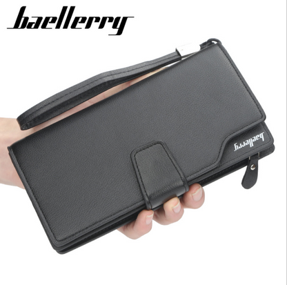 Men's Casual Leather Long Wallet Clutch Purse Bag ID Credit Card Holder Billfold