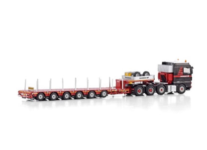 1:50 Mammoet MAN TGX XLX 8X4 6-axle Flatbed Trailer Construction Diecast Model