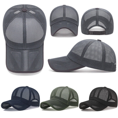 Mesh Cap Quick Dry Sun Hat Casual Breathable Baseball Cap Adjustable Soft