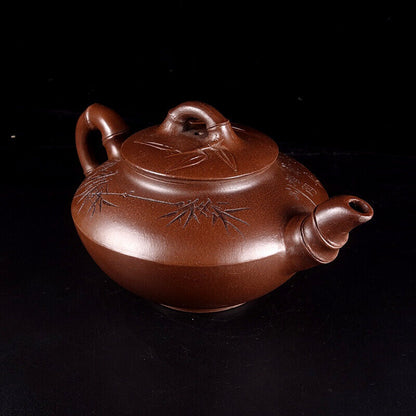 Chinese Yixing Zisha Clay Handmade Exquisite Teapot （竹韵 底款：金鼎商标）