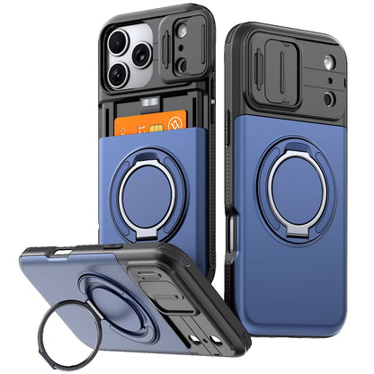 For iPhone 17 16 15 14 13 12 Pro Max 11 Case Wallet Card Holder Kickstand Rugged
