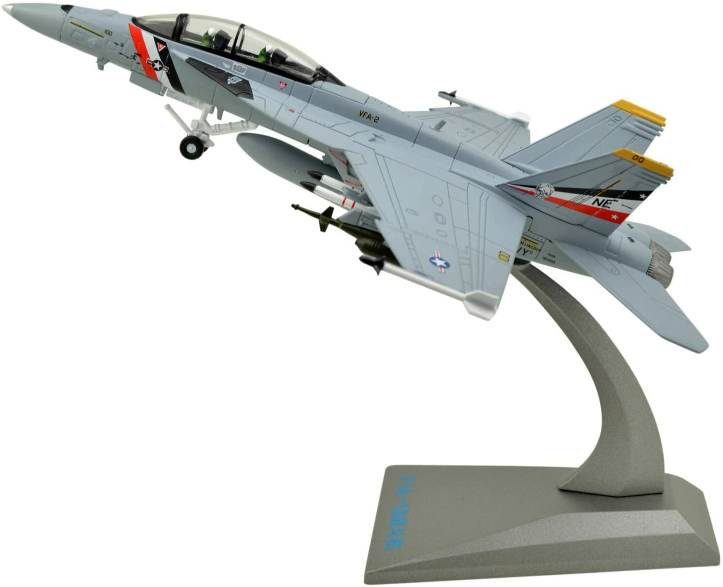 1:100 F/A-18F Hornet Fighter Attack Metal Military Airplane Model, US Navy