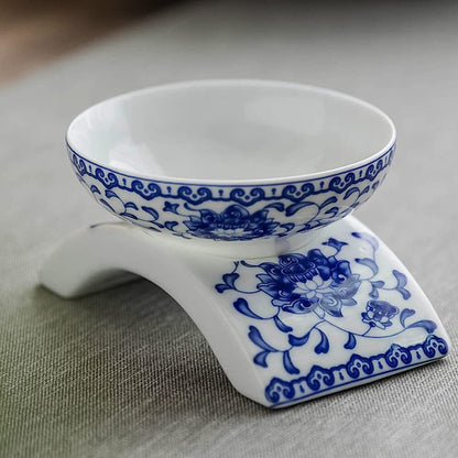 Tea Filter Jingdezhen Blue Porcelain Strainer Creative Kung Fu Tea Set