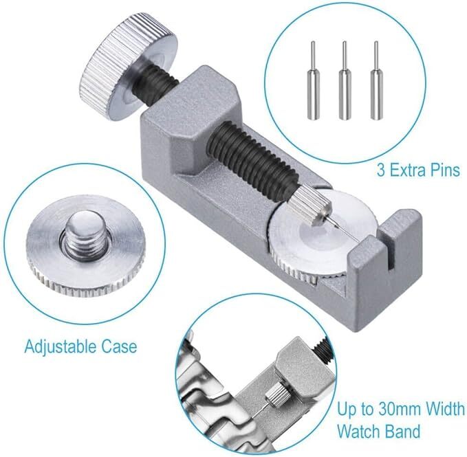 Metal Adjustable Watch Band Strap Bracelet Link Pin Remover Repair Tool Kit US