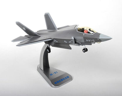 TEERBO China J-31 Zhuhai Air Show Version 1/48 diecast plane model aircraft