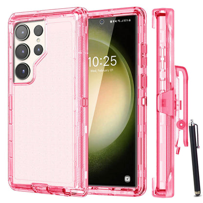 Luxury Clear Case Kickstand Clip Stand Holster Cover For Galaxy S23 /Ultra/ + 5G