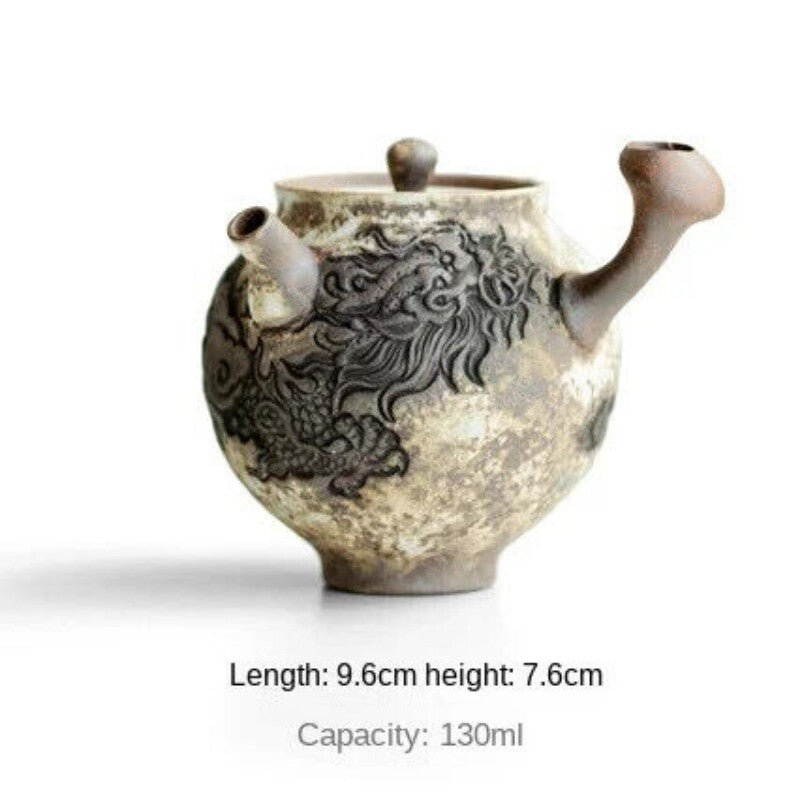 Handmade Teapot Ceramic Kung Fu Tea Set Retro Ceramics Household Collection