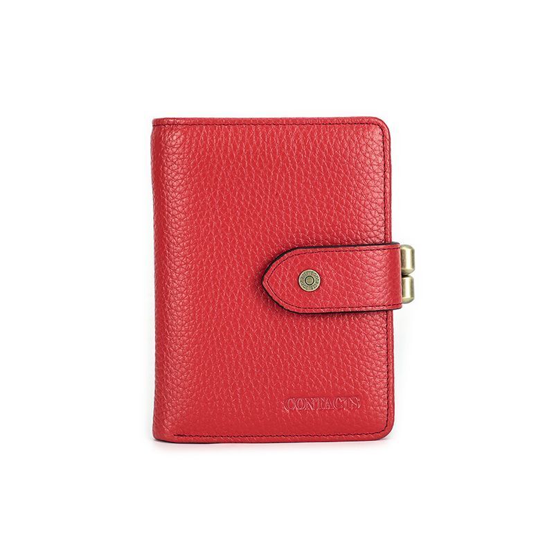 Kiss Lock Wallet RFID Genuine Leather Metal Frame Card Holder Coin Purse Handbag