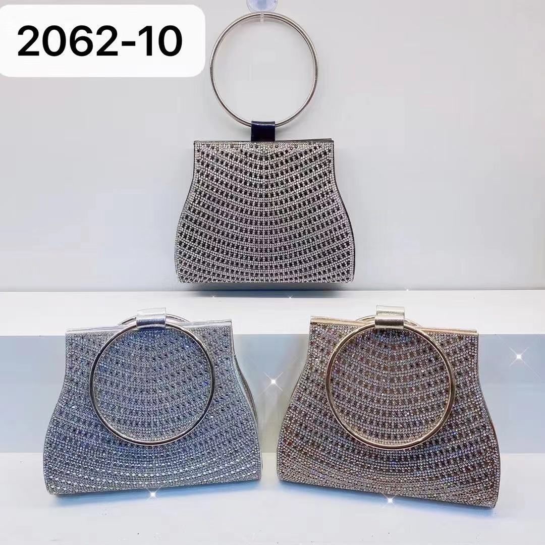 Evening Bag Diamond Rhinestone Clutch Silver Purse Handbags Clutches 9*9*13 CM