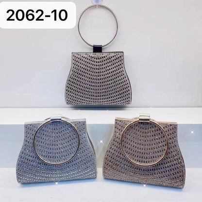 Evening Bag Diamond Rhinestone Clutch Silver Purse Handbags Clutches 9*9*13 CM