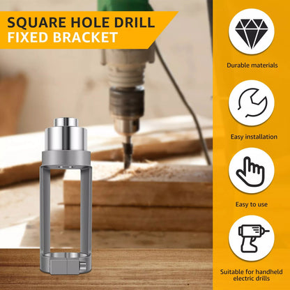 Aluminium Square Hole Drill Bit Adapter Accessory Professional Woodworking Tool