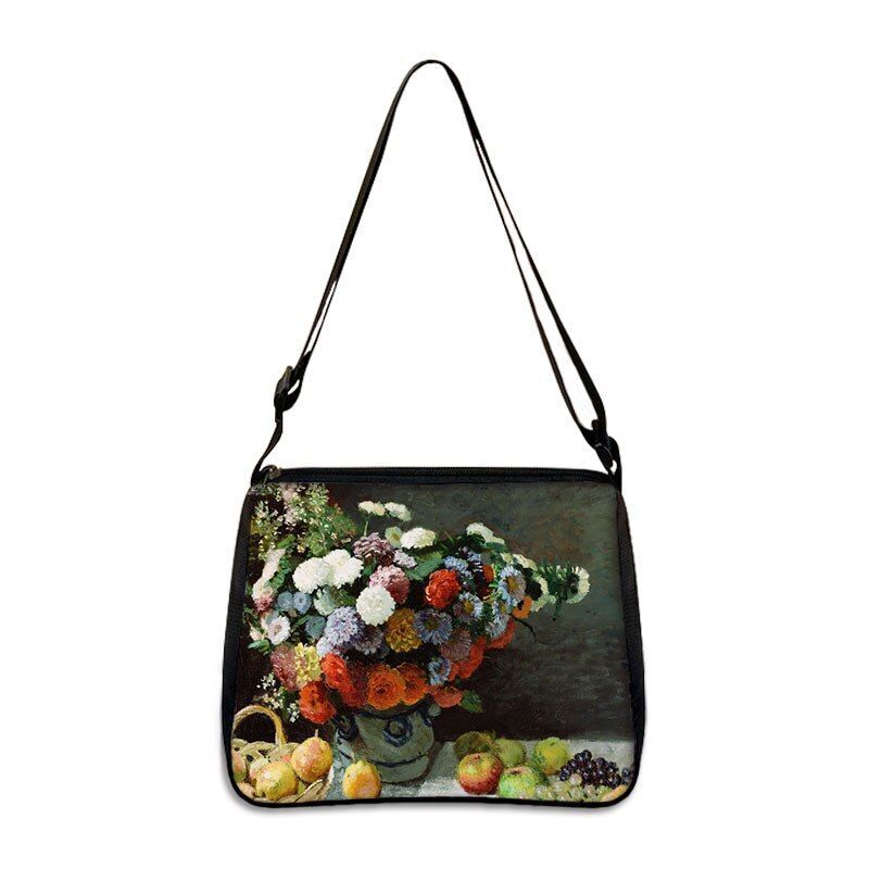 Famous Paintings Handbag Women Shoulder Bags Shopping Bag Canvas Pouch Zipper