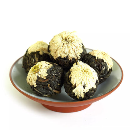 500g 2017 Year White Chrysanthemum Yunnan puer Pu'er Puerh Tea Raw Ball Tuo