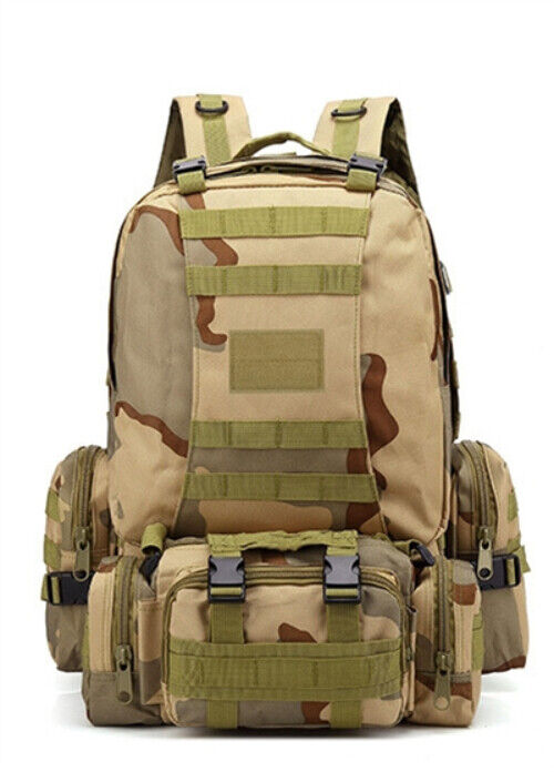 4 in 1 Backpack 55L Tactical Backpack Bag Army Rucksack Outdoor Sport Travel