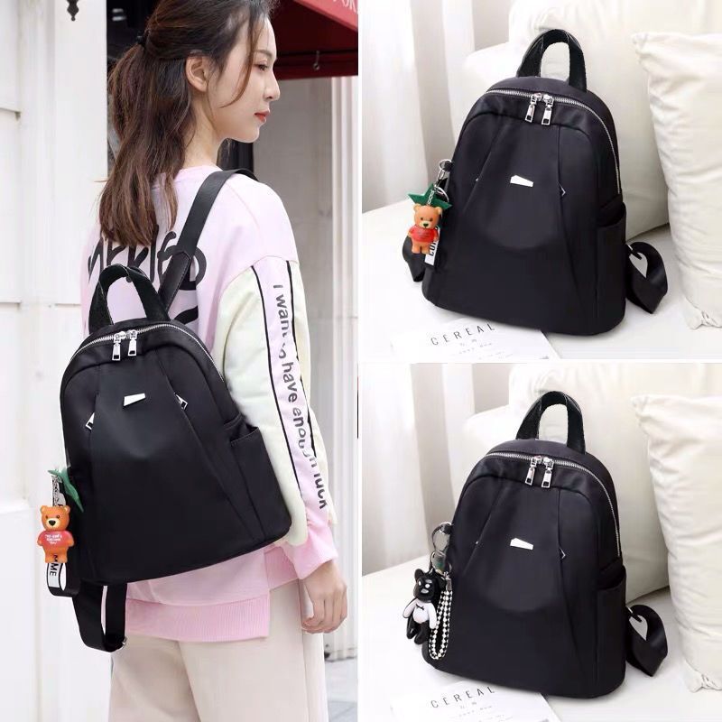 Oxford Cloth Backpack Student Bag Canvas Waterproof Travel Trend Backpack Zipper