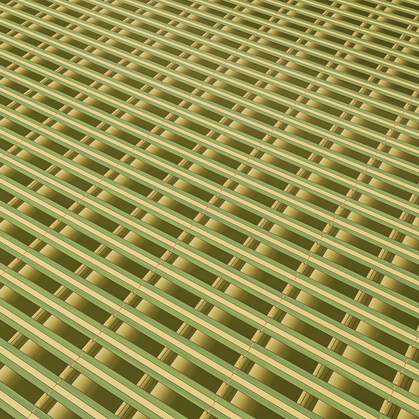 Bamboo Bed Mat Summer Accessories Folding Double Faces Bamboo & Rattan Green