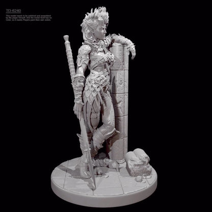 1/24 resin figure model Axe Beast Woman 3D printing unassembled unpainted