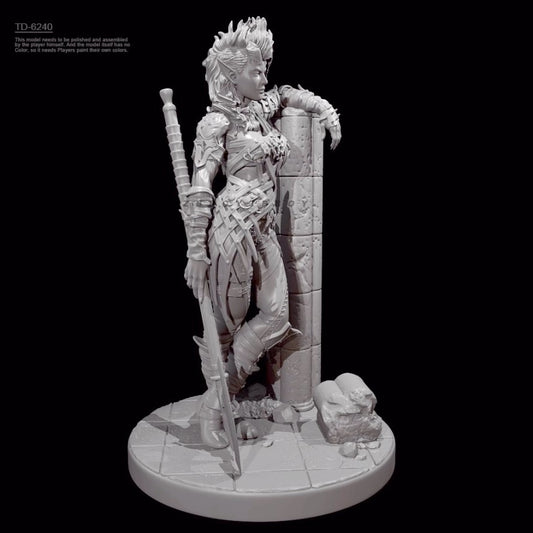 1/24 resin figure model Axe Beast Woman 3D printing unassembled unpainted