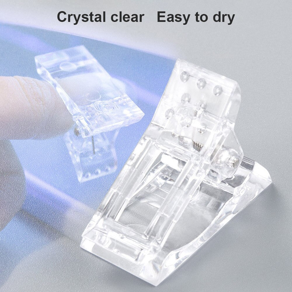 5PCS Nail Tips Clip Quick Building Poly Builder Gel DIY Extension Clamp Clips