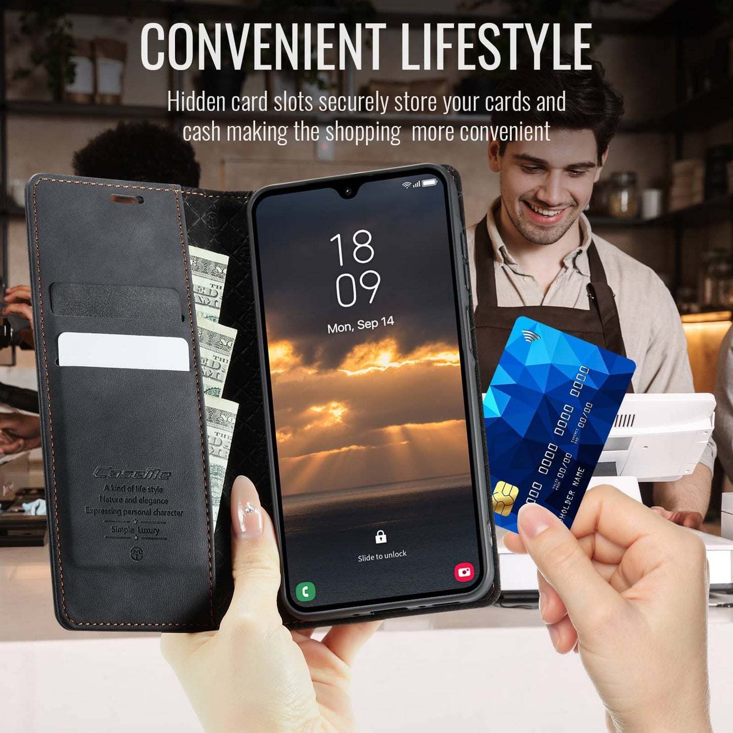 For Samsung Galaxy A27 Wallet Case RFID Card Holder Slim Leather Kickstand Cover