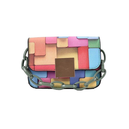 Shoulder Bag Printing Chain Female Phone Fashion Small Handbag Synthetic Leather