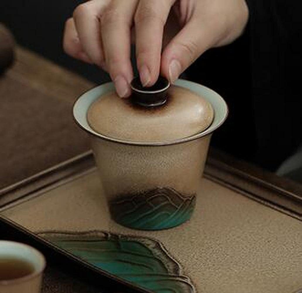 100ml Chinese Gaiwan Household Ceramic Kung Fu Tea Set Teacup Bowl Tea Tureen