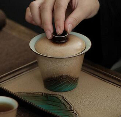 100ml Chinese Gaiwan Household Ceramic Kung Fu Tea Set Teacup Bowl Tea Tureen