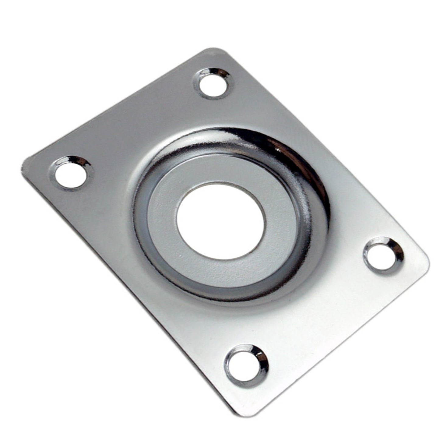 Silver Guitar Output Metal Jack Plate Square for Electric Bass Guitar Tele d