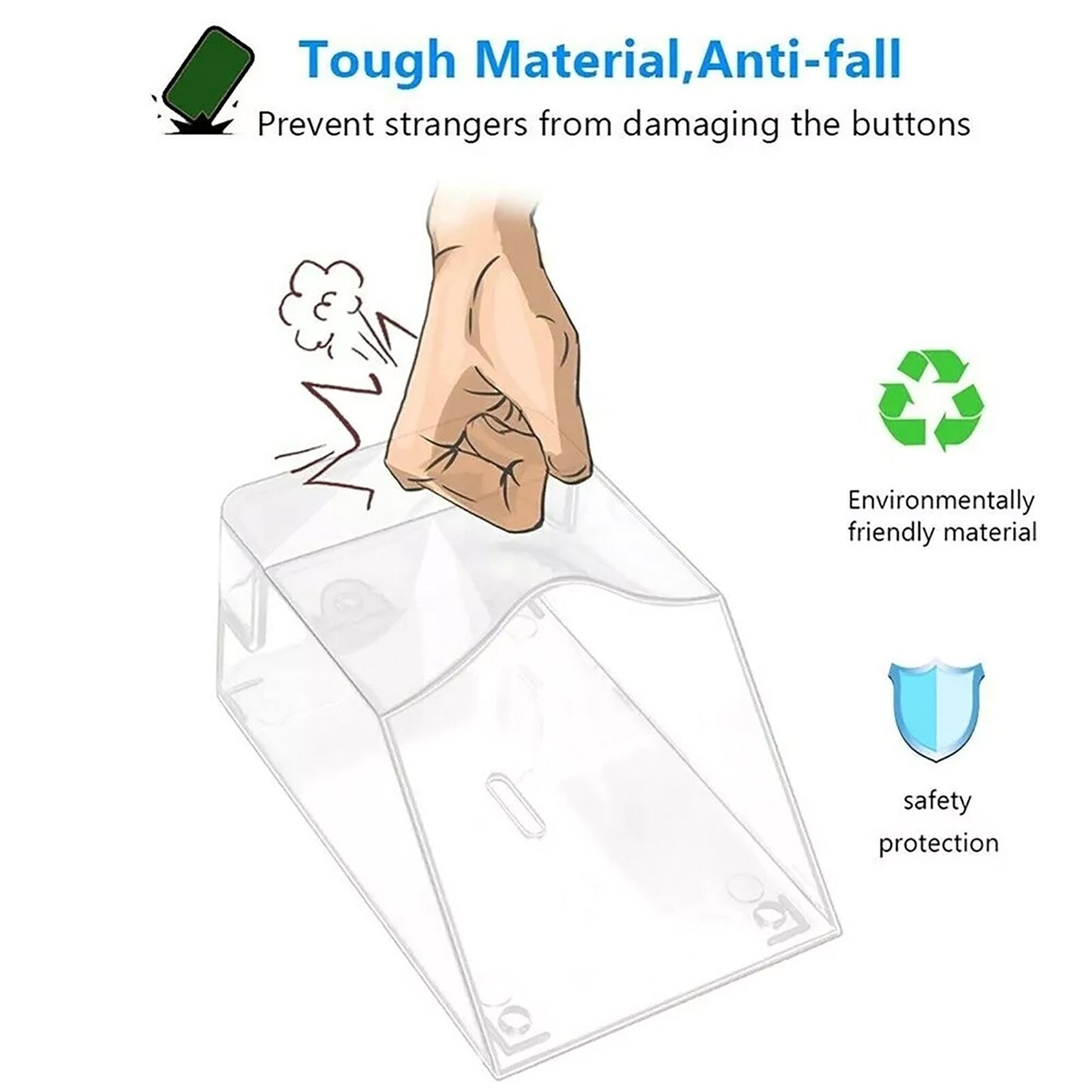 Universal Doorbell Button Waterproof Cover Transparent Shell Tools Accessory