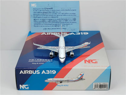 NG Models PLA Air Force for Airbus A319-100 B-4092 1/400 Plane Pre-built Model