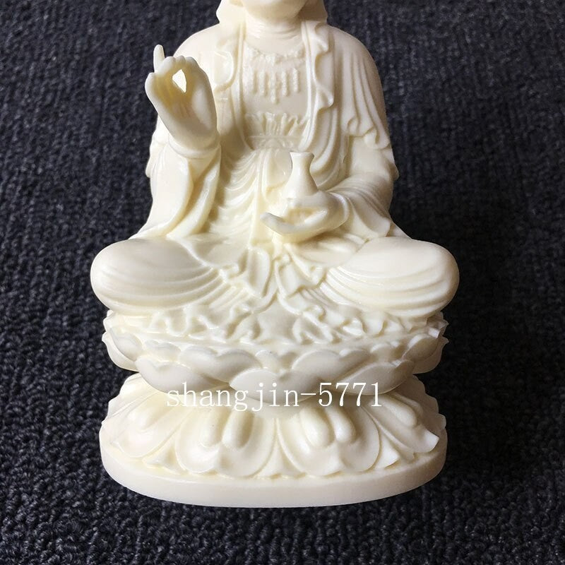 Chinese Buddha Resin Lotus Clean Bottle Guanyin Statue Statue Modern Sculpture