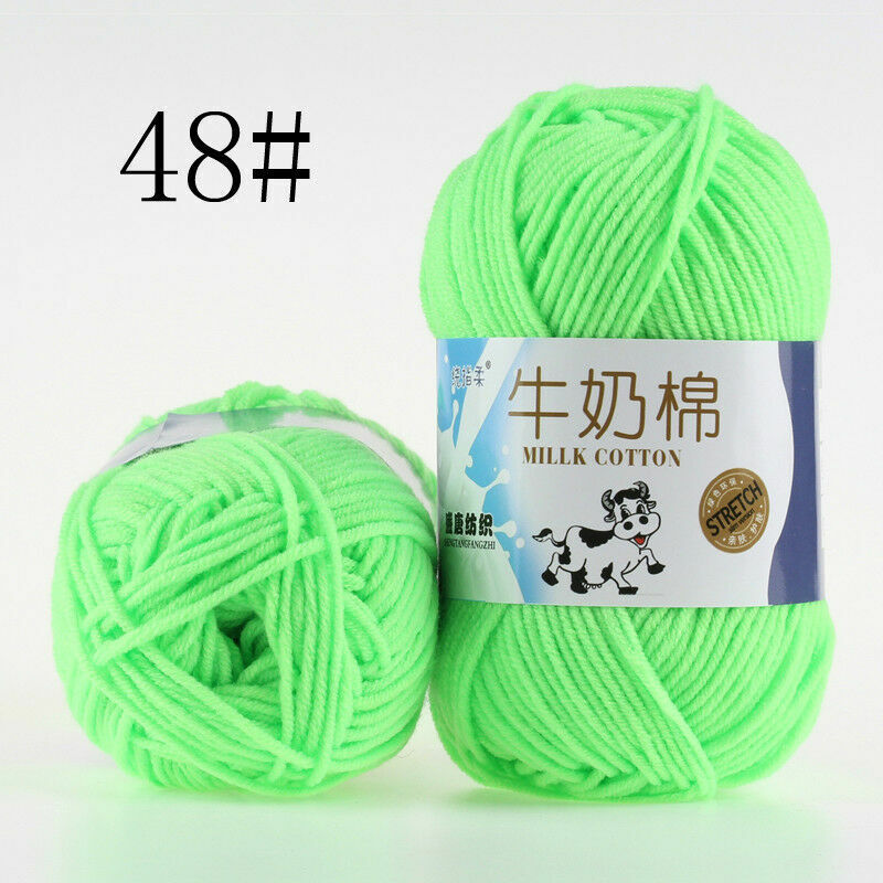 Hot Sale 50g Hand-woven Chunky Yarn Soft Milk Cotton Knitting Baby wool yarn