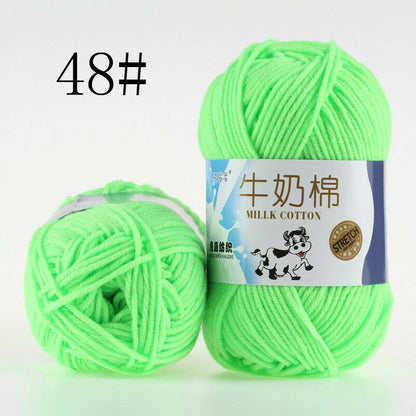 Hot Sale 50g Hand-woven Chunky Yarn Soft Milk Cotton Knitting Baby wool yarn