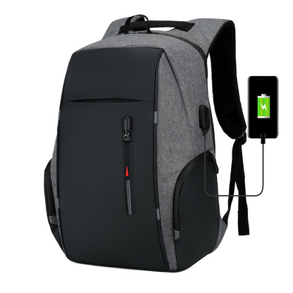 Men Women 17'' Backpack Bookbag School Travel Laptop Rucksack Zip Bag USB Port