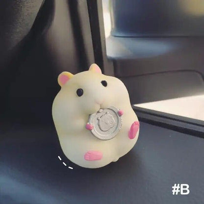 Car Dashboard Ornament Mini Hamster Figurine Auto Interior Decor Accessories 1pc