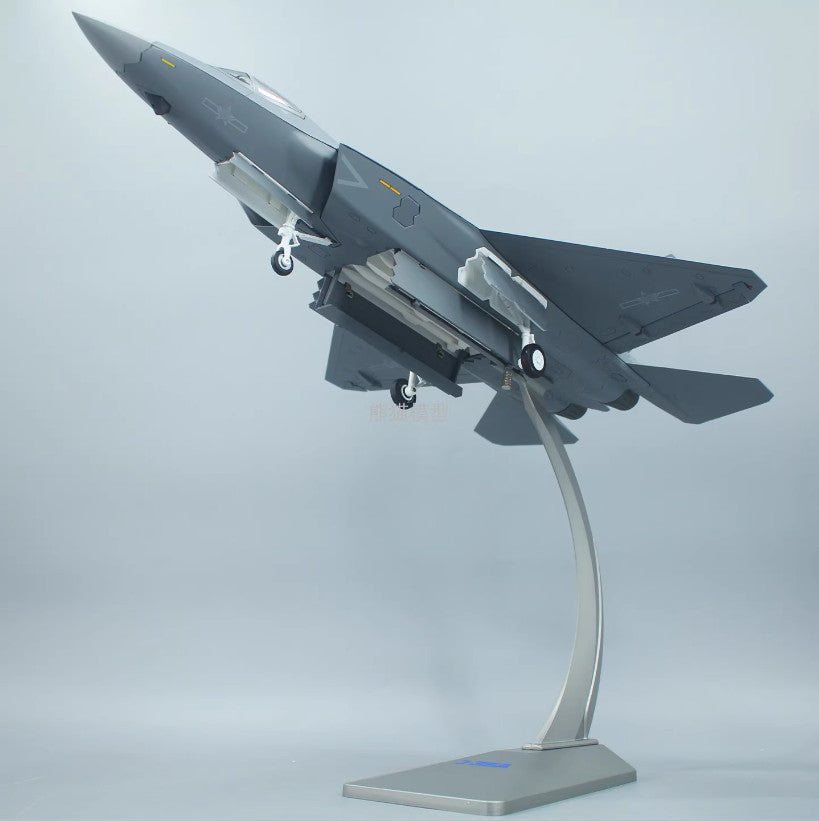 1:32 49CM J-35A Stealth Fighter Jet Army Plane Diecast Military Aircraft Model