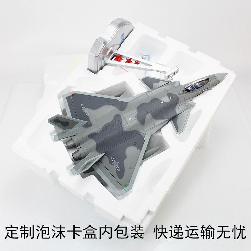 1:58 37CM China Air Force J-20S Stealth Fighter Plane Diecast Aircraft Model