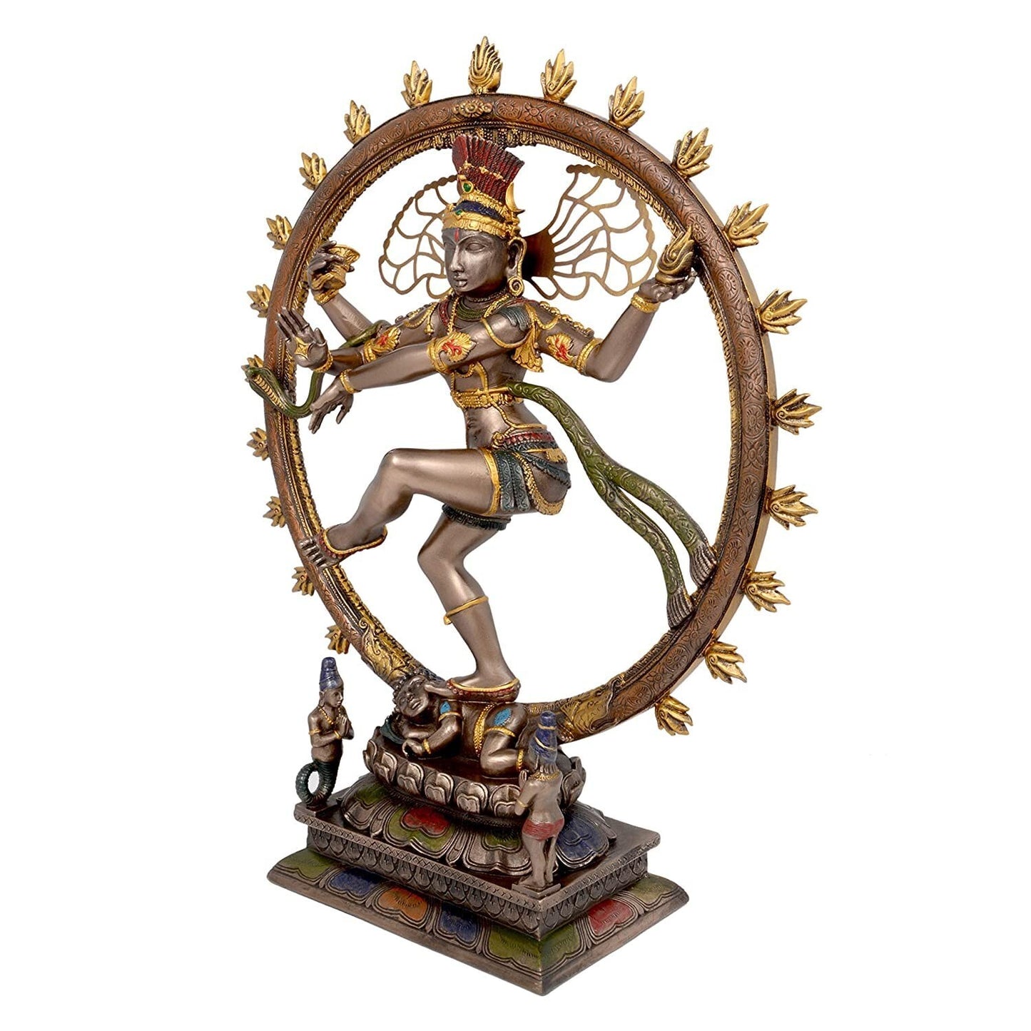 Hindu God Lord Resin Dancing Natraja Murti Shiva Idol Statute Figurine