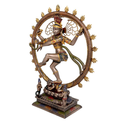 Hindu God Lord Resin Dancing Natraja Murti Shiva Idol Statute Figurine