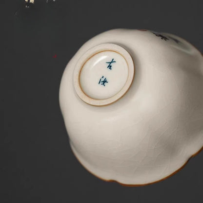 50ML Exquisitely Ru Kiln Tea Cup Ceramics Household Drink Tea Small Tea Bowl