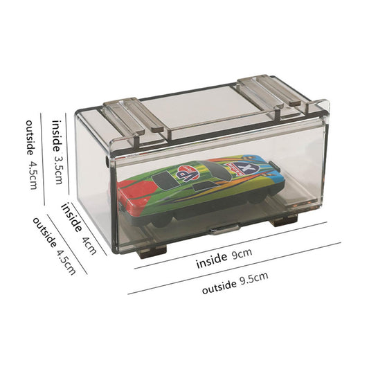 2 Pairs 1/64 Dustproof Acrylic Cars Model Display Storage Box For Hot Wheels k