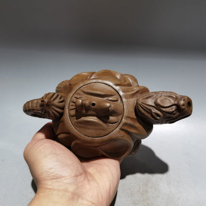 Chinese Yixing Zisha Clay Handmade Exquisite Teapot（龙龟壶 低款：陈鸣远）