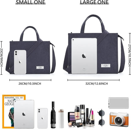 KALIDI Tote Bag for Women Corduroy Crossbody Bag Casual Zipper Tote Fashion Shou