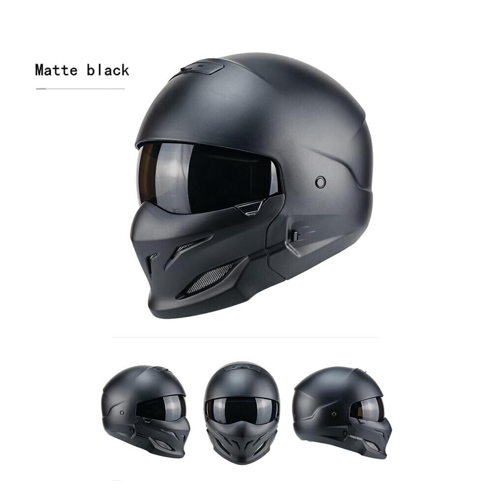 Open Face Full Face Helmet Motorcycle Helmet for Street Bike Cruiser Scooter DOT