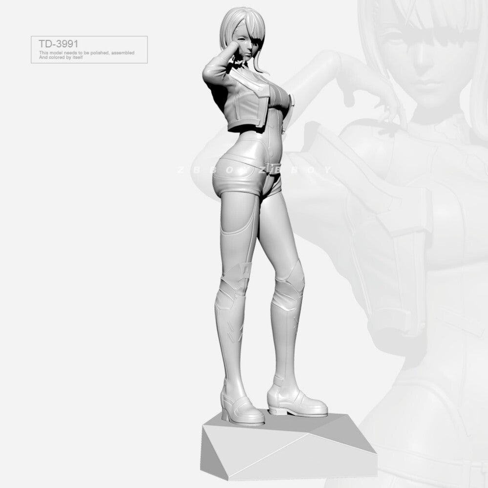 1:24 75mm resin figure model Fantasy Girl Lucy Unassembled Unpainted