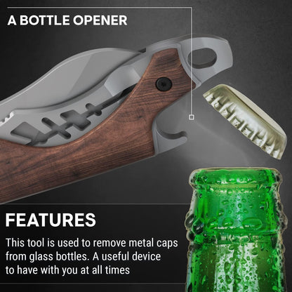 Small Pocket Knife for Men - 5.7’’ Keychain Knife with Bottle Opener - Box Cutte