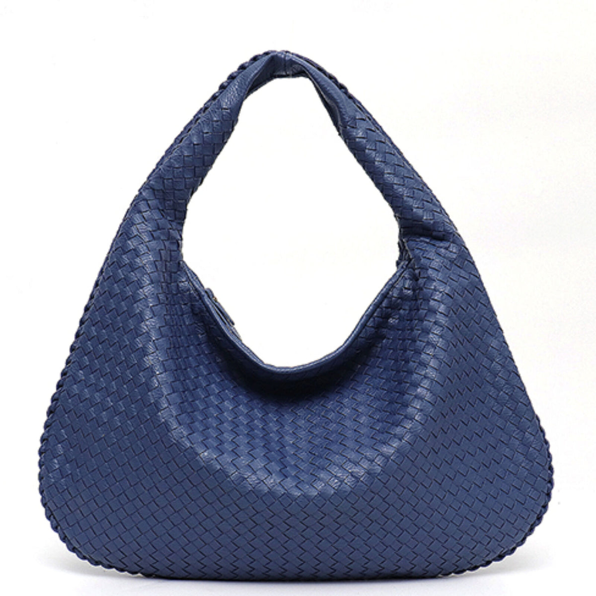 Leather Bag Woven Female Handbag Big Patchwork Zipper Women Shoulder Bags