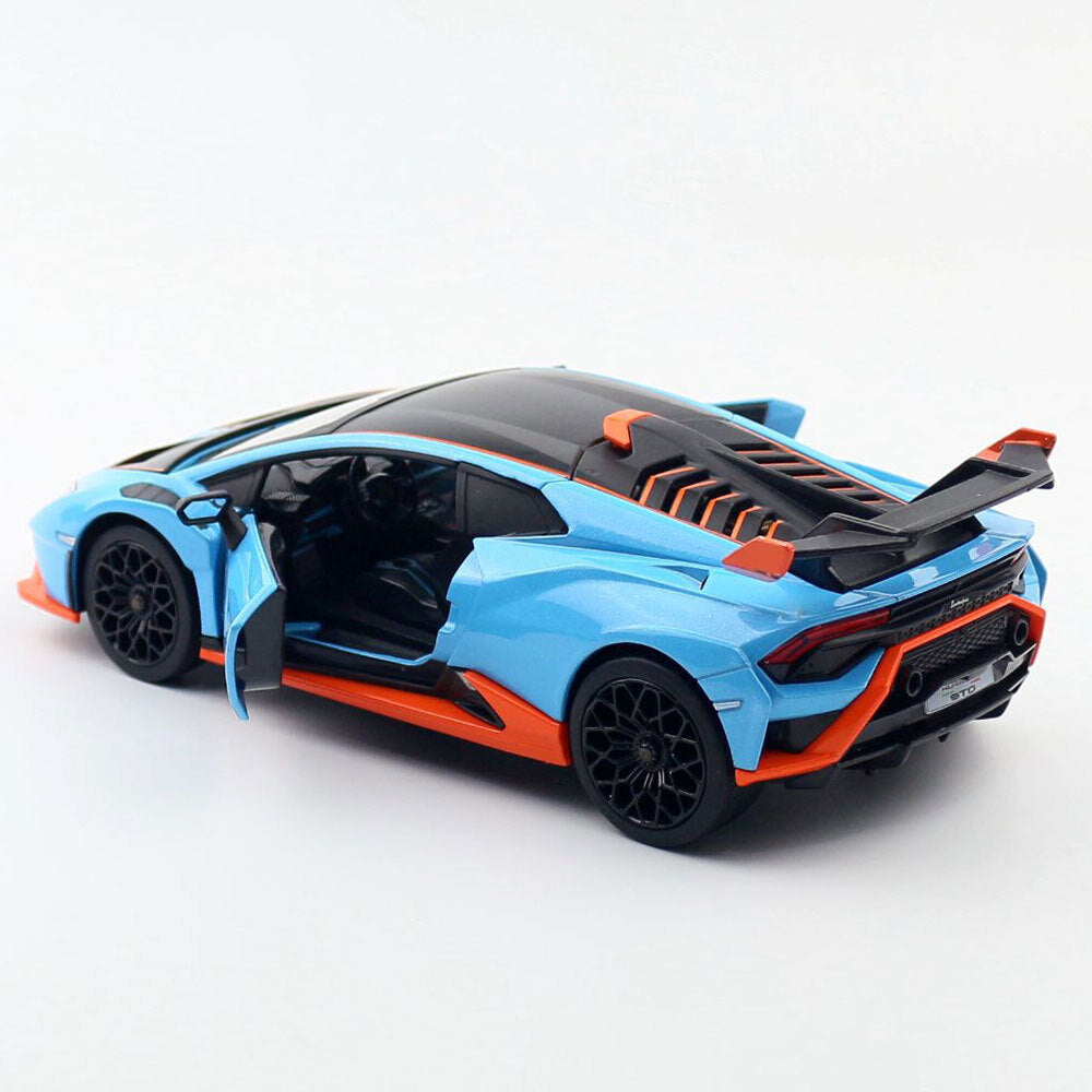 1/24 Lamborghini Huracán STO Model Car Metal Diecast Toy Cars Collection Blue