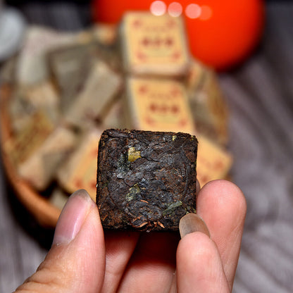 500g Yunnan Pu'er Tea Glutinous Fragrant Ripe Tea Mini Small Square Brick Tea